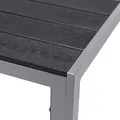 Inda-exclusiv - Alu Non-wood Gartentisch Silber/schwarz 150x90x74cm-d726898