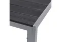 INDA-Exclusiv Küchentisch Aluminium Gartentisch Non-Wood Silber / Schwarz 150x90cm