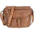 Bear Design Handtasche Damen Tasche Leder Schultertasche Cow Lavato cognac CL32609-cognac - Braun