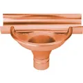 Rinnenerweiterung Grömo Schalenform, halbrunde Rinne, Kupfer, verschiedene Größen (Ausführung: Nenngröße 400. Ø 120mm)