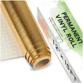 Gebürstete Gold Vinylfolie Plotterfolie 30,5x457,2cm Selbstklebend für Cricut