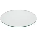 relaxdays Tischplatte Glasplatte 8mm ESG (1 St), 50 cm weiß rund | 50 cm x 0.8 cm x 50 cm