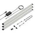 parlat LED Unterbau-Leuchte Siris, Bewegungsmelder, flach, je 90cm, je 963lm, warm-weiß, 3er Set