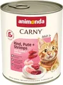 animonda Carny Katzen Nassfutter Rind + Pute + Shrimps (6 x 800g), getreidefreies Katzen Nassfutter ohne Zucker, mit frischen fleischigen Zutaten