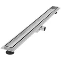LuxeBath Duschrinne, Silber, Metall, Rechteckig, 13.9x7.8x94 cm, Badezimmer, Baden & Duschen, Duschtasse