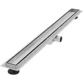 Luxebath - Duschrinne 90cm 2in1, Befliesbar, Extra Flach, Edelstahl, Silber, Doppelseitige Bodenablauf, Komplettset Bodenbefestigung, Duschablauf, Siphon Mit Geruchsstop, Haarsieb, Ablaufrinne Dusche
