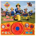 Feuerwehrmann Sam - Im Einsatz! - Soundbuch - Pappbilderbuch mit beweglichem Lenkrad und 13 spannenden Geräuschen für Kinder ab 3 Jahren: Tönendes Buch