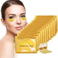 MELARQT Augenmaske, 24K Gold Gel-Pads für die Augenpartie, Anti-Aging, Feuchtigkeitscreme für Falten unter den Augen, Feuchtigkeitscreme für Falten unter den Augen, Entfernung von Tränensäcken, Augenr
