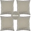 4er Set Zierkissen Dekokissen Kissenbezug Kissen Sofakissen Kopfkissen 50x50cm