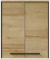 Saphir Hängeschrank Quickset 395 Badschrank 60,4 cm breit mit 2 Türen und 2 Einlegeböden Badezimmer-Hängeschrank inkl. Türdämpfer, Griffe in Schwarz