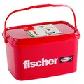 fischer DuoPower 8 x 40, praktischer Eimer mit 1.200 Universaldübeln, leistungsstarker 2-Komponenten-Dübel, Kunststoffdübel zur Befestigung in Beton, Ziegeln, Stein, Gipskarton uvm.