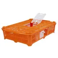 Geflügeltransportkiste für Tauben/Wachteln, orange, 67x40x13 cm