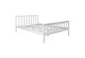 Homestyle4u 90x200 140x200 70x140 Doppelbett Jugendbett Weiß/Natur Kiefer (Set, mit Lattenrost), mit Kopfteil