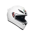 AGV - K1 S E2206 Motorrad Helm, Herren ECE Vollvisier Motorradhelm, Racing Style mit Aerodynamischem Spoiler, Kratzfestem Visier, 190° Sichtfeld, mit Intercom Ready, Old Model - White, Small