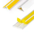 DQ-PP WINKELLEISTE – 5m Länge – 35x35mm – 1,5mm Stärke – Weiss – Fensterleisten Knickwinkel Eckleiste Abschlussleisten selbstklebend
