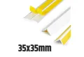 DQ-PP Sockelleiste DQ-PP WINKELLEISTE, 5m, Fensterleisten, Eckleiste, selbstklebend, Knickwinkel, 15x15mm, 25x25mm, 35x35mm, Stärke: 1,5mm, Weiss