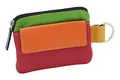 Damen und Herren mehrfarbige Schlüsseltasche mit Kleingeldfach LEAS in Echt-Leder, bunt - LEAS Multicolore-Serie