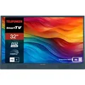 Telefunken 32 Zoll Fernseher tragbar mit Akku (HD Smart TV, Triple-Tuner, 6 Monate HD+ inkl.) blau - Blau