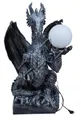 Tischleuchte Drachen Barock Lampen Tisch Leuchte Leuchten Lampen Figur Statue