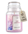 Purple River Große Duftkerze im Glas mit Deckel | Pure Lavender | Duftkerze Lavendel | Kerzen lange Brenndauer | Sojawachskerze | Raumduft für Zuhause