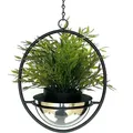 Blumenampel Innen Metall Wand Hängepflanzen 43 Cm 96087 S Mit Topf Silber Pflanzenhänger Blumenhänger Topfhänger Blumen Blumentopfhänger Hängetopf - Dandibo