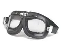 Redbike Navigator Goggle Motorrad Brille verchromter Rahmen schwarzes Leder