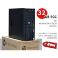 Professionelle grafische Workstation HP Z420 32 GB ECC RAM 3D NVidia NVS-315 2GB Grafikkarte 2GB, nutzbar als Datenserver - Schwarz