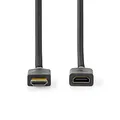 Nedis High Speed ​​HDMI Kabel mit Ethernet | HDMI Stecker | HDMI Buchse | 4K@60Hz | ARC | 18 Gbps | 3.00 m | Rund | PVC | Anthrazit | Box