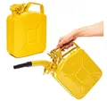 BW Benzinkanister Metall Kraftstoffkanister 5 L mit Ausgießer (mit Ausgießer, Made in Europe), TÜV-geprüft und UN-Zulassung
