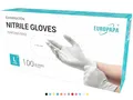 EUROPAPA® 100x Nitrilhandschuhe Box Einweghandschuhe, Einmalhandschuhe, Untersuchungshandschuhe, Nitril Handschuhe, puderfrei, ohne Latex, unsteril, latexfrei, disposible gloves (L, Weiß)
