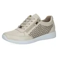 Caprice Damen Sneaker aus Leder, Beige (Cream Perlato), 40