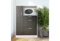 HTI-Line Küchenbuffet Küchenschrank Kombi L Blanca (Stück, 1-St., 1 Küchenschrank Kombi L Blanca) Küchenbuffet Mehrzweckschrank Mikrowellenschrank