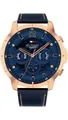 Tommy Hilfiger Multifunktionsuhr LUCA 1792206, Quarzuhr, Armbanduhr, Herrenuhr, Lederarmband, analog