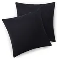 Blumtal Kissenbezug, Schwarz, Textil, Quadratisch, 50x50 cm, Oeko-Tex® Standard 100, Wohntextilien, Bezüge, Kissenbezüge