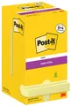 Post-it Super Sticky Notes Haftnotizen 76 x 76 mm 8+4 gelb 12 Blöcke á 90 Blatt