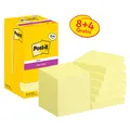 8 + 4 GRATIS: Post-it® Super Sticky Haftnotizen extrastark gelb, 8 Blöcke +...