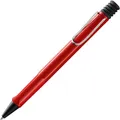 Lamy safari red Kugelschreiber - zeitlos klassischer Kuli mit ergonomischem Griff & robustem ASA-Kunststoff - inkl. Großraummine M 16 in Strichbreite M in blau
