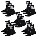adidas 15 Paar CSH CREW 15p Tennissocken Sportspocken Unisex, Farbe:Black, Socken & Strümpfe:43-45