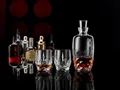 WHISKY SET 3 tlg. DELUXE Whiskey Flasche + 2 Tumbler KRISTALLGLAS Becher Glas