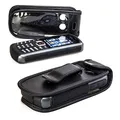 caseroxx Ledertasche mit Gürtelclip für Samsung B2710 in schwarz – robuste Handy-Tasche mit Sichtfenster & Gürtelclip aus Echtleder, ideal für Beruf, Freizeit, Outdoor & sicheren Transport