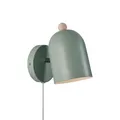 Kinderleuchte Gaston Nordlux staubgrün E27 Wandleuchte schwenkbar Kinder Holz