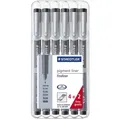 STAEDTLER Pigmentliner, schwarz, 4+2 GRATIS Etui