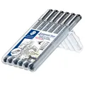 (1,49€/Stück) Staedtler Pigment Liner schwarz 6er Etui 0,05 - 0,8 mm Fineliner