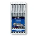 STAEDTLER® pigment liner 308 Fineliner, Box mit 6 pigment liner schwarz in