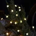 Lights4fun 50er LED Micro Sternen Lichterkette außen mit Timer warmweiß batteriebetrieben Weihnachten Advent Christfest Weihnachtsbeleuchtung Dekoration Innen