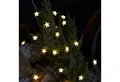 Lights4fun LED-Lichterkette 50er LED Micro Lichterkette außen Sterne aus Gummi warmweiß, Länge: 4.9m, Sterne jeweils 2cm groß, Timer 6 Std.
