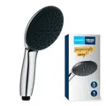 GROHE Vitalio 110, Duschkopf wassersparend, 8l pro Min (Handbrause 1 Strahlart, Universalanschluss, Silikonring schützt Duschbrause bei Stürzen), rund, chrom, 27940001