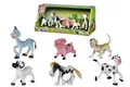 Simba 104322459 - Funny Animals Farmtiere, lustige Tierfiguren, 6 Stück, kindlich gestaltet, 7-10cm, Tier Figuren, Spielfiguren, ab 3 Jahre