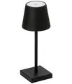 Dehner Akkuleuchte Dyan, Outdoor Tischleuchte, warmweiß, Schutzklasse IP54, Höhe 30 cm, Ø 11 cm, Metall/Kunststoff, schwarz
