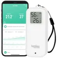 Luminea Home Control WiFi Thermometer außen: WLAN-Temperatur- und Luftfeuchtigkeitssensor mit Display, App (Smart Thermometer für Innenräume, WLAN Temperatursensor mit Display, Kühlschrank Alarm)